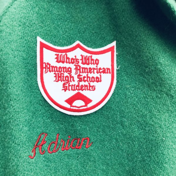 Green Vintage Varsity College Jacket